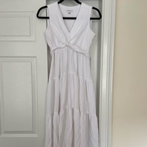 White Calvin Klein Midi Dress